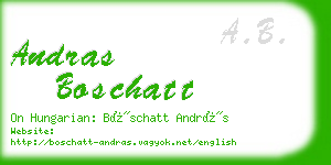 andras boschatt business card